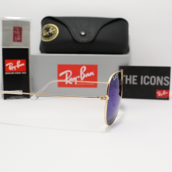 NEW!! RAY-BAN RB 3025 112/4L POLARIZED BLUE FLASH - Picture 4 of 7
